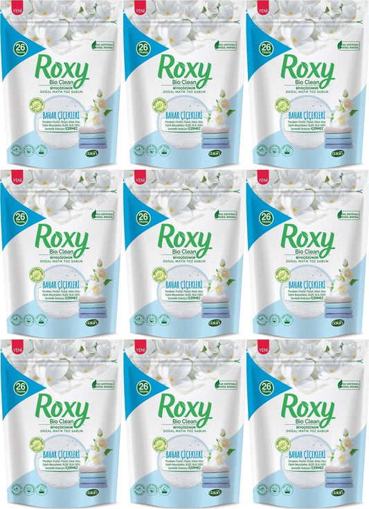 Dalan Roxy Bio Clean Matik Sabun Tozu 800GR Bahar Çiçekleri (9 Lu Set) (234 Yıkama)