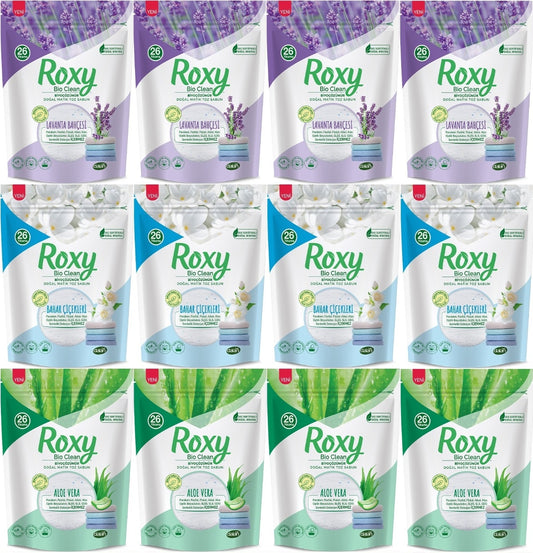 Dalan Roxy Bio Clean Matik Sabun Tozu 800GR Karma 12 Li Set (Lavanta/Bahar/Aloe Vera) (312 Yıkama)