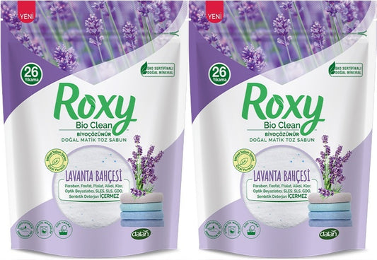 Dalan Roxy Bio Clean Matik Sabun Tozu 800GR Lavanta Bahçesi (2 Li Set) (52 Yıkama)