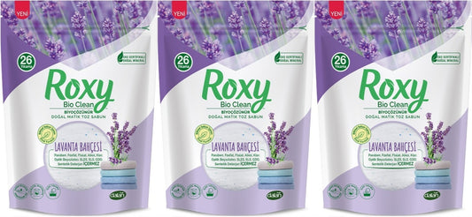 Dalan Roxy Bio Clean Matik Sabun Tozu 800GR Lavanta Bahçesi (3 Lü Set) (78 Yıkama)