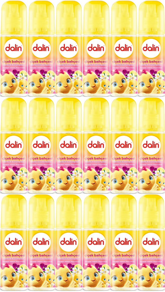 Dalin Bebek Kolonyası 150ML Çiçek Bahçesi (Menekşe-Yasemin-Limon Kokulu) (18 Li Set)