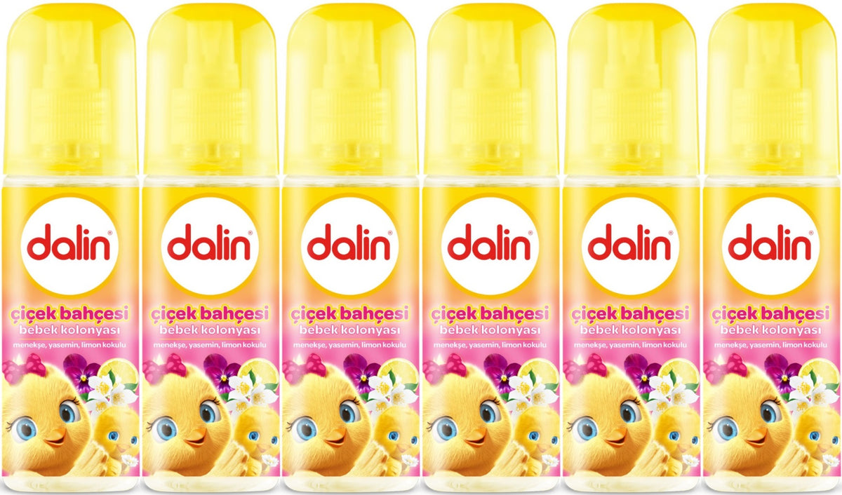 Dalin Bebek Kolonyası 150ML Çiçek Bahçesi (Menekşe-Yasemin-Limon Kokulu) (6 Lı Set)