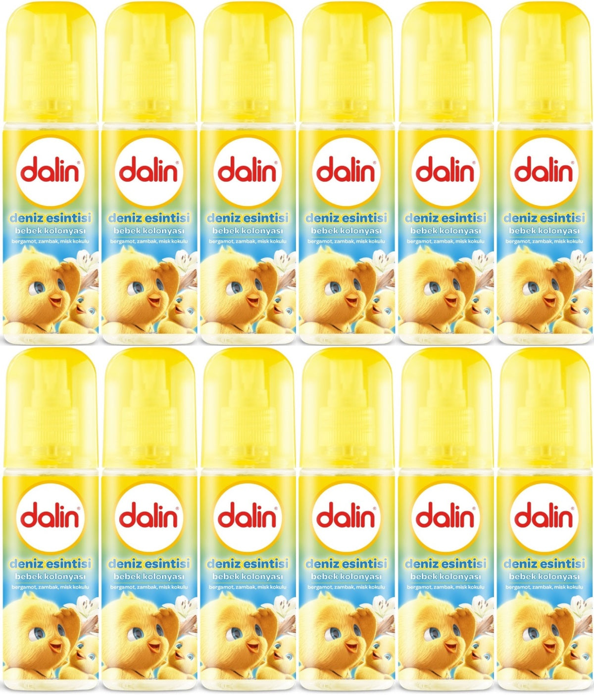 Dalin Bebek Kolonyası 150ML Deniz Esintisi (Bergomat-Zambak-Misk Kokulu) (12 Li Set)