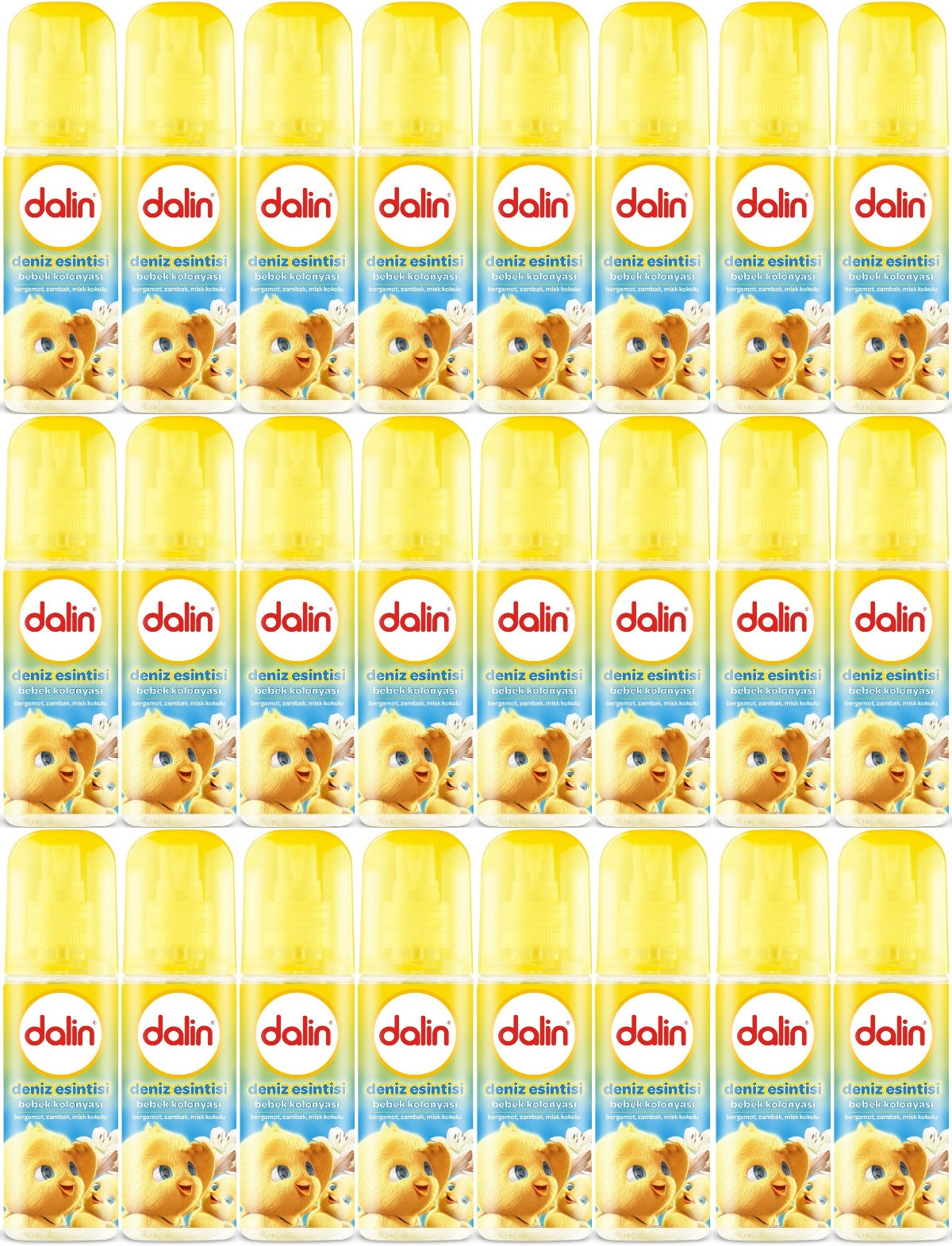 Dalin Bebek Kolonyası 150ML Deniz Esintisi (Bergomat-Zambak-Misk Kokulu) (24 Lü Set)