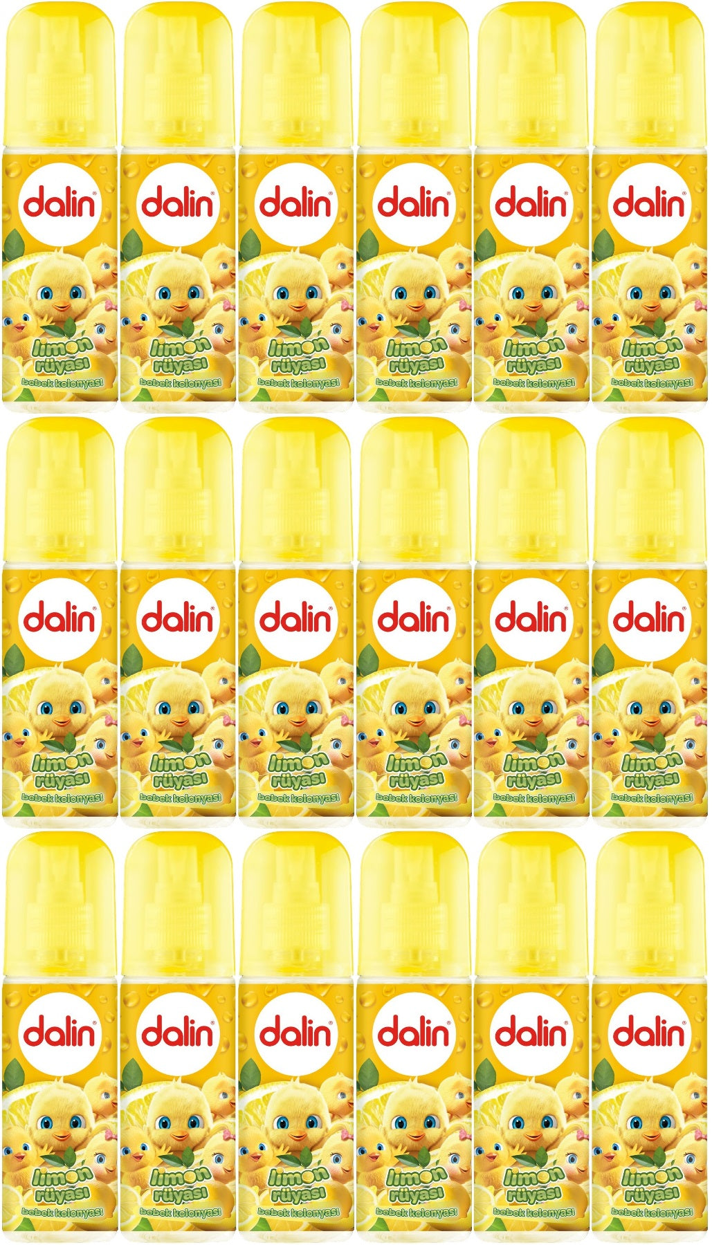 Dalin Bebek Kolonyası 150ML Limon Çiçeği (Limon-Bergomat-Papatya) (18 Li Set)