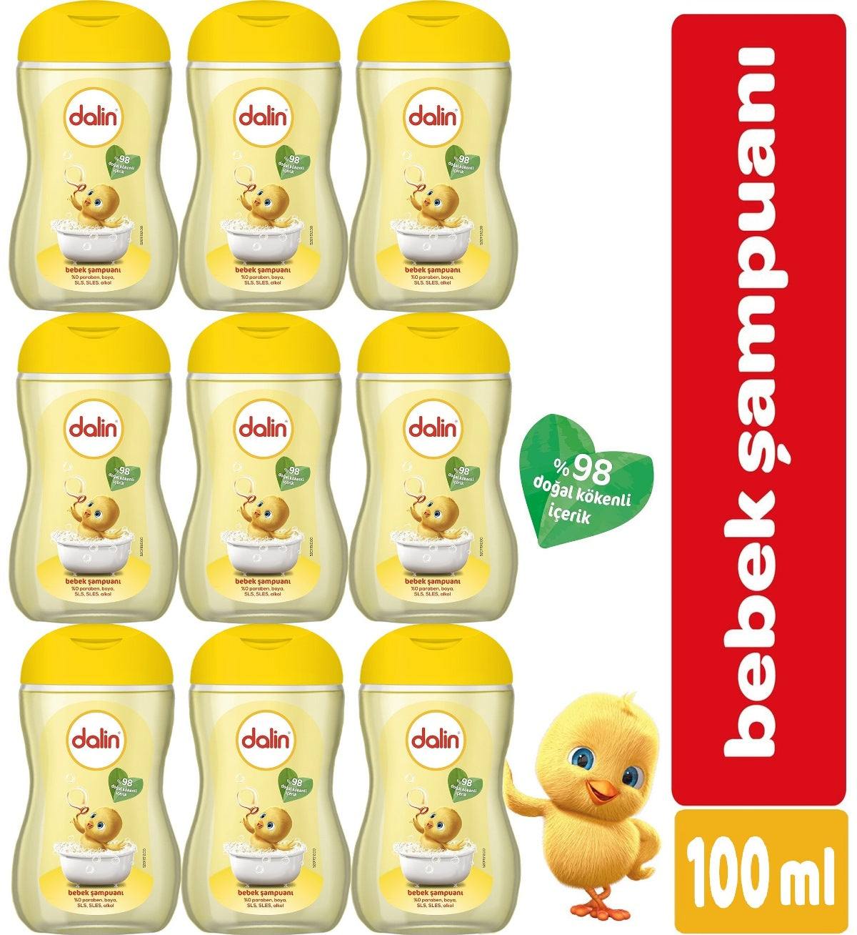 Dalin Bebek Şampuanı Klasik 100ML (9 Lu Set)