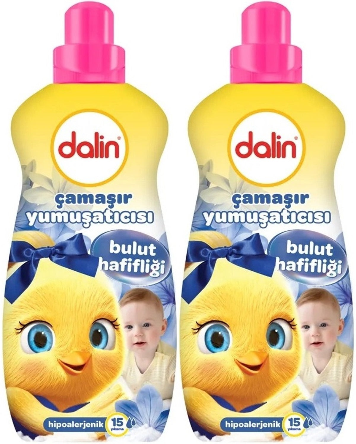Dalin Çamaşır Yumuşatıcı 1500ML Bulut Hafifliği (Hipoalerjenik) (2 Li Set)