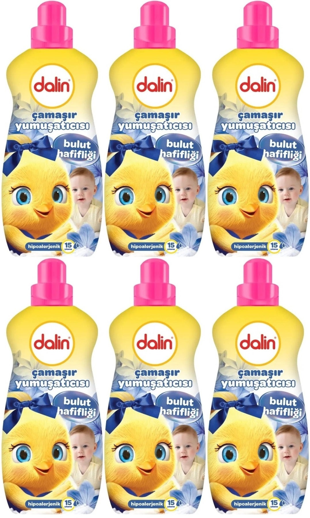Dalin Çamaşır Yumuşatıcı 1500ML Bulut Hafifliği (Hipoalerjenik) (6 Lı Set)