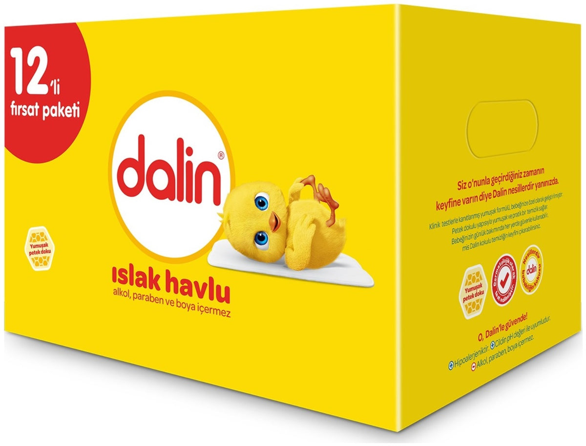 Dalin Islak Havlu Mendil Klasik 56 Yaprak 12 Li Set (672 Yaprak)
