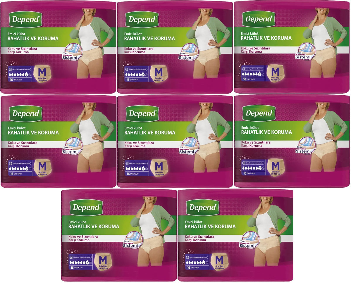 Depend Emici Külot Yetişkin Bezi Avantaj Pk Orta Kadın 128 Adet