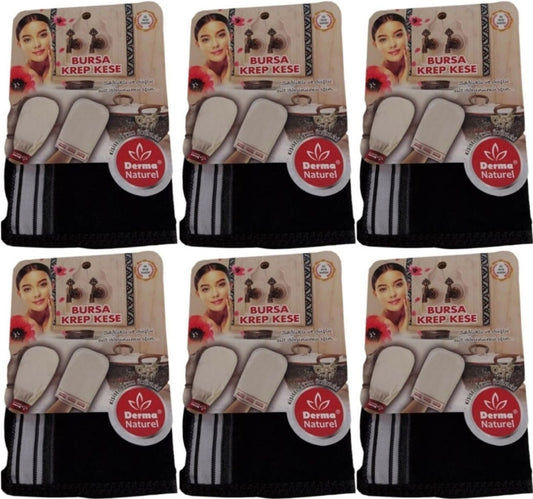 Derma Naturel Krep Kese - Siyah MS-28 (6 Lı Set)