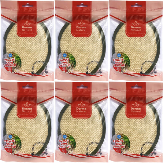 Derma Naturel Örme Banyo Yüz Lifi (15*24CM) MS-02 (6 Lı Set)