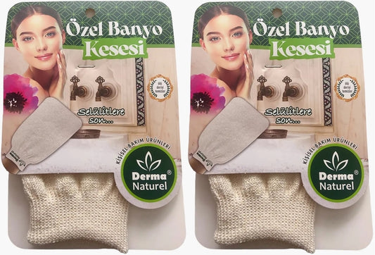 Derma Naturel Özel Banyo Kesesi MS-07 (2 Li Set)