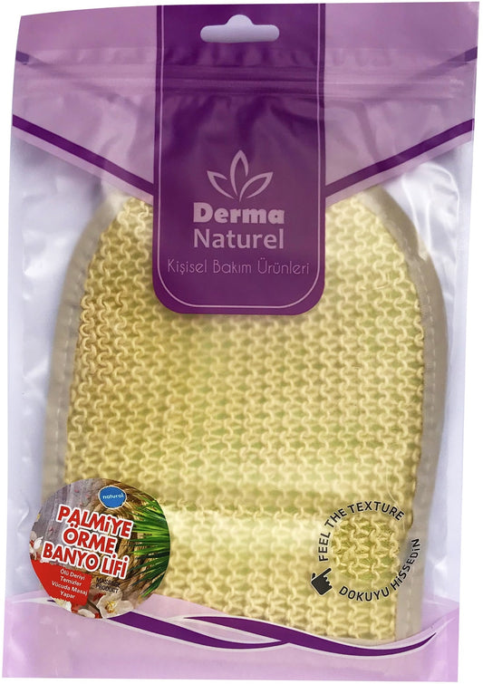 Derma Naturel Palmiye Lifi Örme Banyo Eldiveni (15*24CM) MS-04