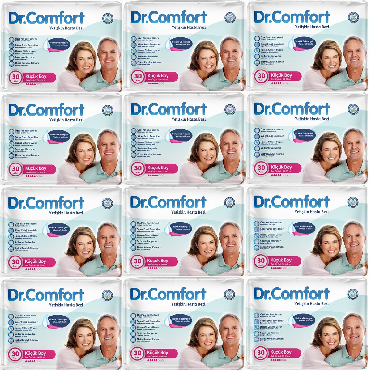 Dr.Comfort Yetişkin Bezi Bel Bantlı Tekstil Yüzeyli  M - Orta - Medium 360 Adet