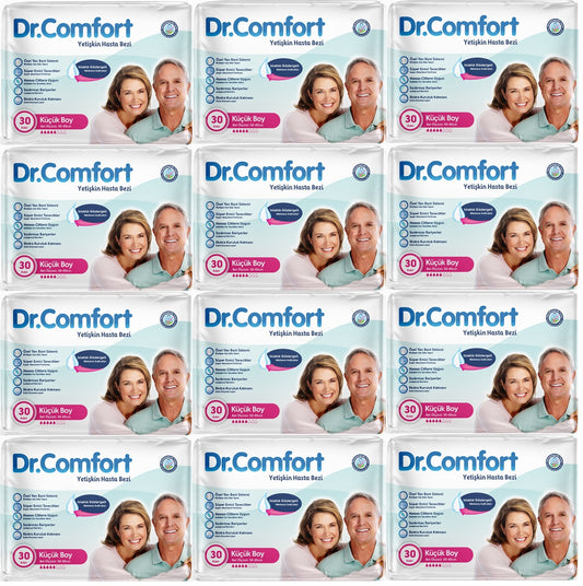 Dr.Comfort Yetişkin Bezi Bel Bantlı Tekstil Yüzeyli  M - Orta - Medium 360 Adet