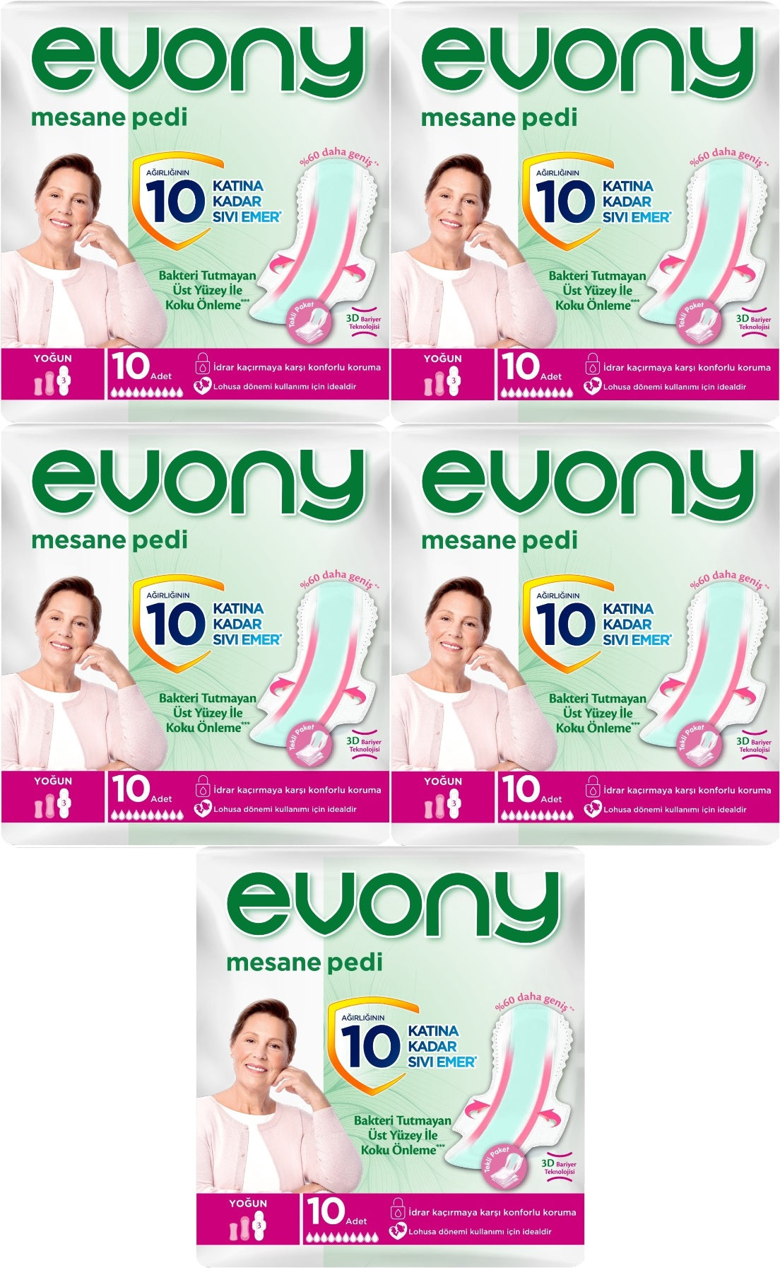 Evony Günlük Mesane Pedi Yoğun 50 Adet (5PK*10)