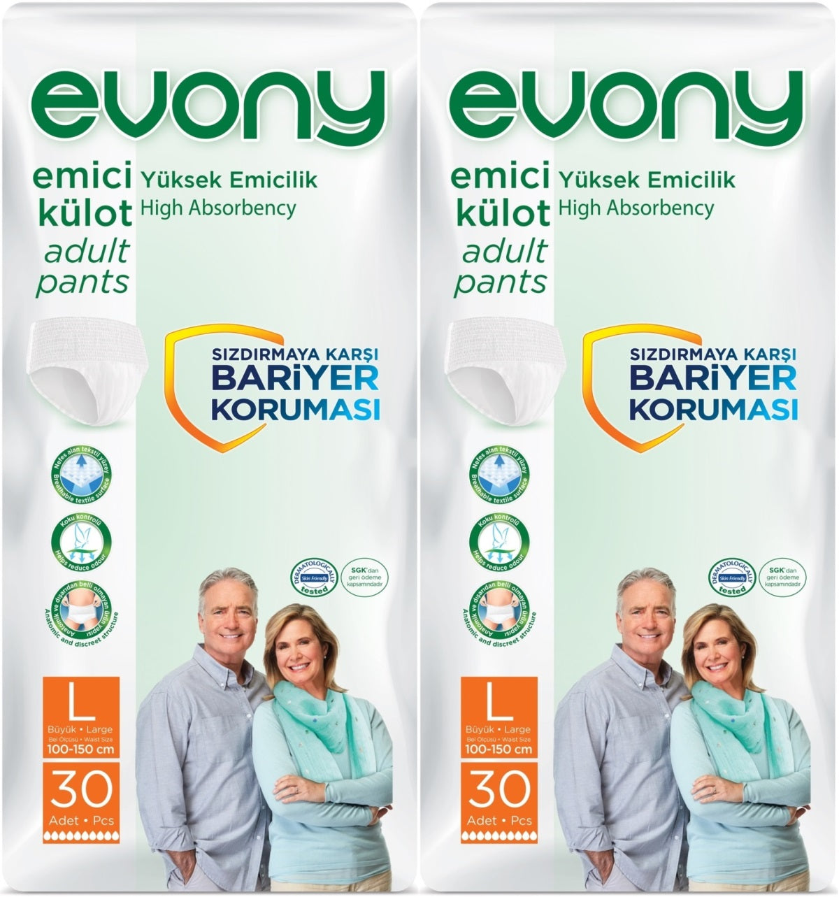 Evony Yetişkin Bezi Emici Külot L - Büyük - Large 60 Adet