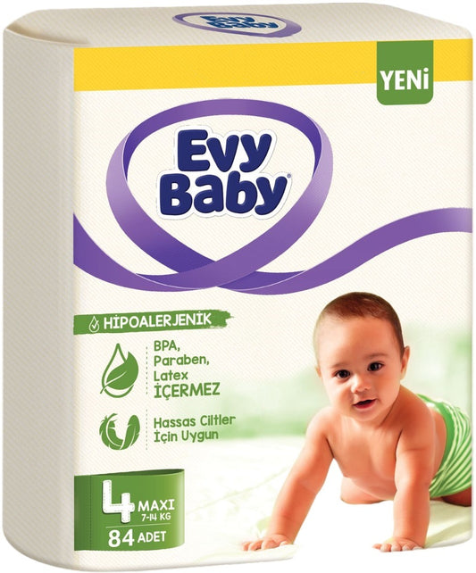 Evy Baby Bebek Bezi 4 Beden 7-14 KG Maxi 84 Adet Süper Fırsat Pk