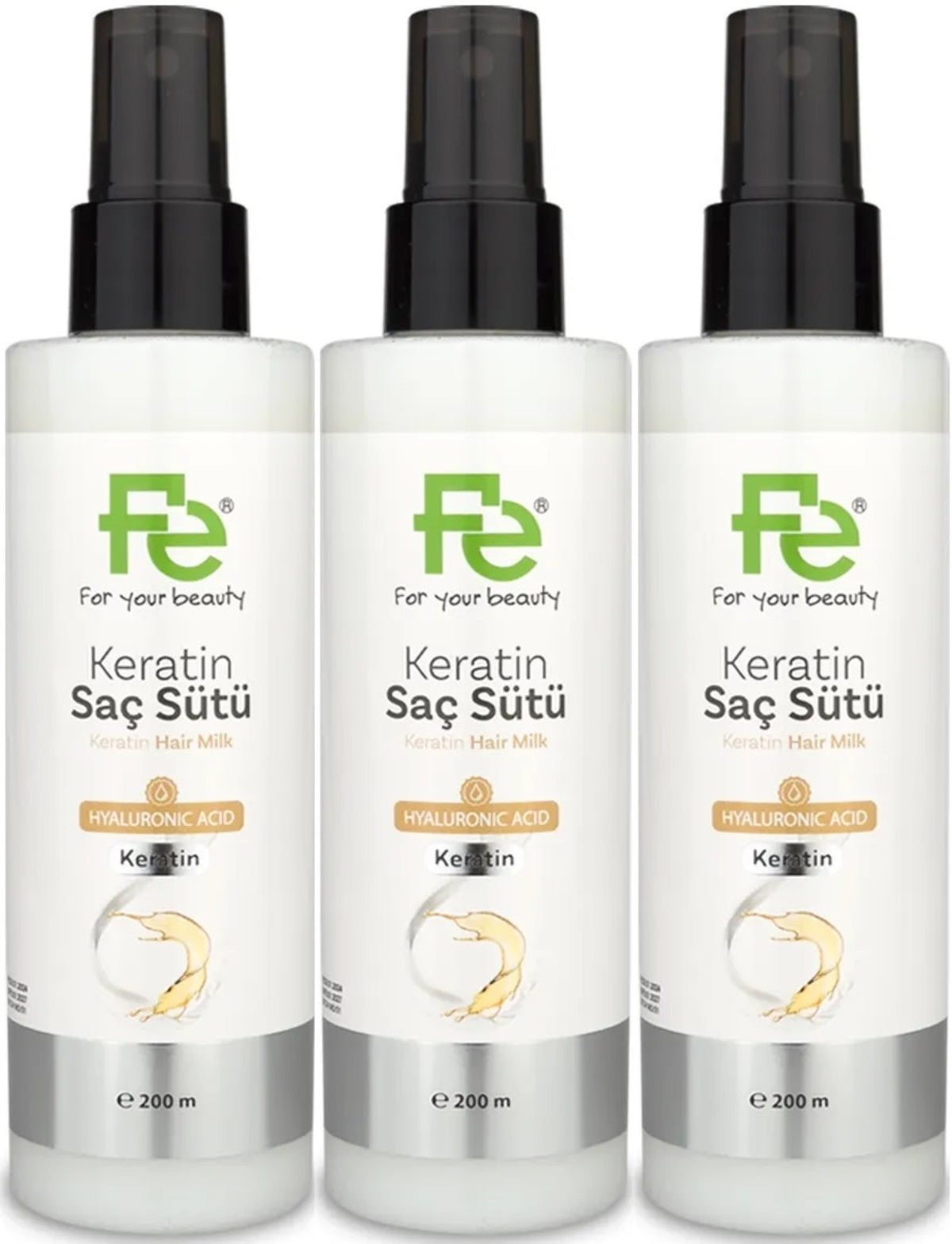 Fe Keratin Saç Sütü 200ML (3 Lü Set)