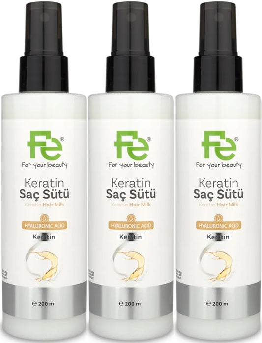 Fe Keratin Saç Sütü 200ML (3 Lü Set)