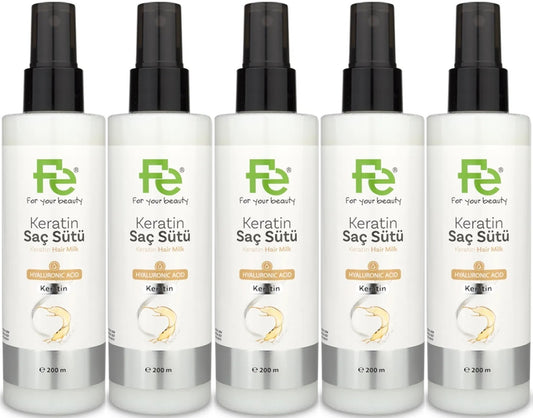 Fe Keratin Saç Sütü 200ML (5 Li Set)