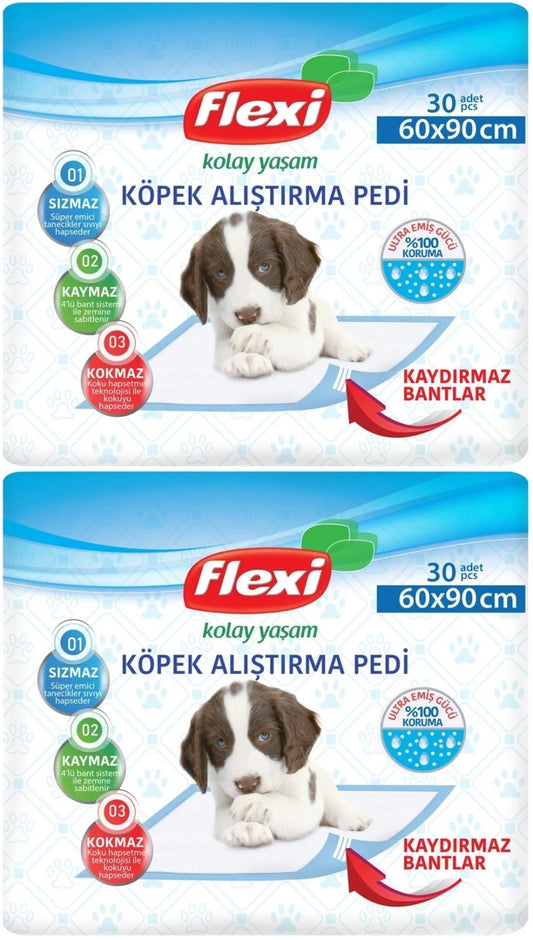 Flexi Evcil Hayvan Köpek Alıştırma Tuvalet Eğitim Pedi 60*90 CM 60 Adet