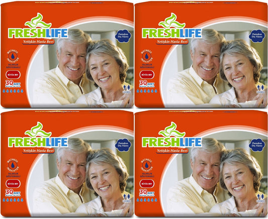 FreshLife Yetişkin Bezi Bel Bantlı L - Large - Büyük 120 Adet (4PK*30)