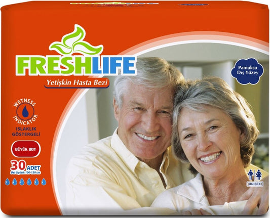 FreshLife Yetişkin Bezi Bel Bantlı L - Large - Büyük 30 Adet