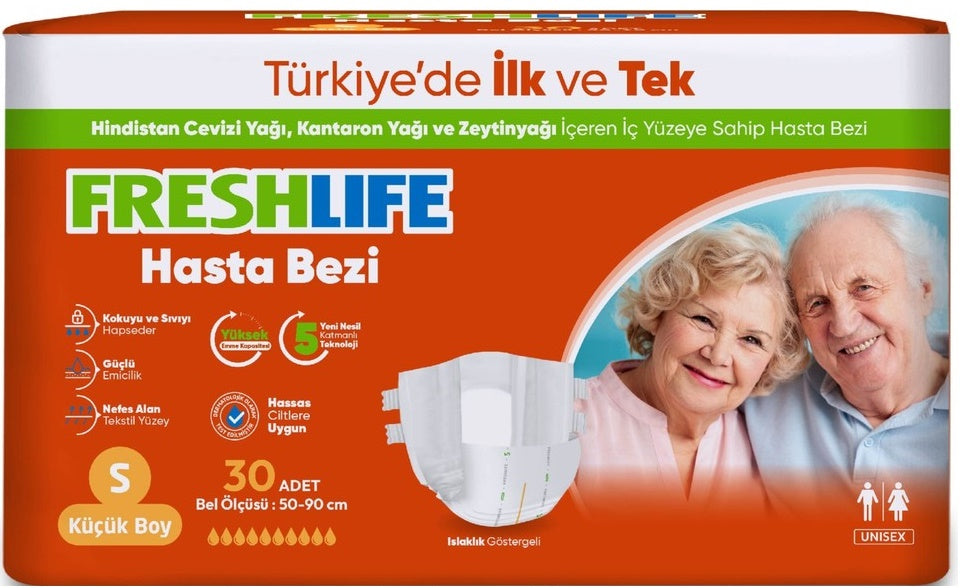 FreshLife Yetişkin Bezi Bel Bantlı S - Küçük - Small 30 Adet
