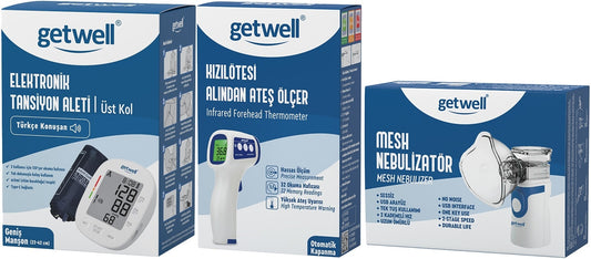 Getwell (Avantaj Pk 4) Üst Koldan Tansiyon Aleti - Ateş Ölçer, Temassız - Nebulizatör Şarjlı