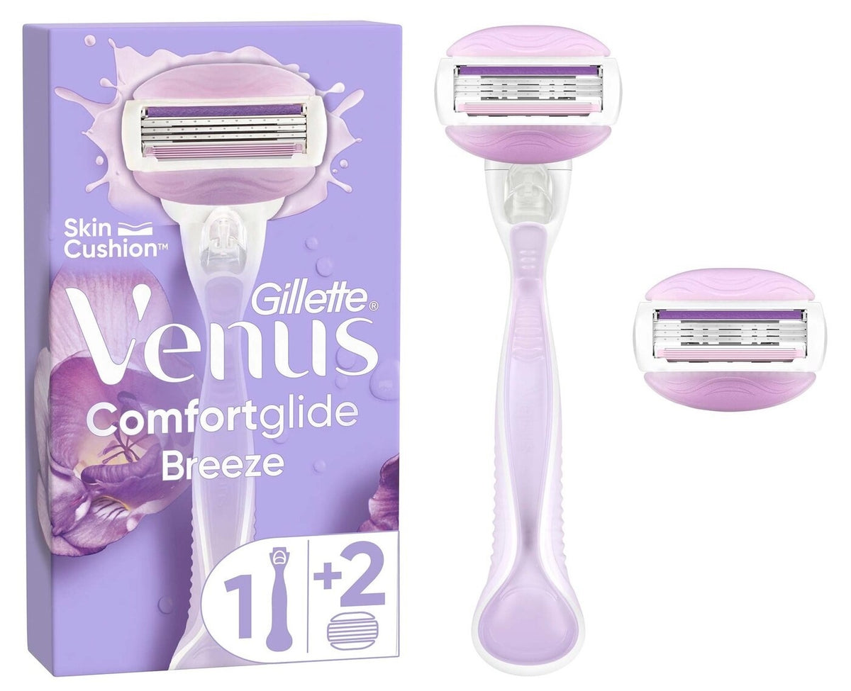 Gillette Venus Comfort Glide Breeze Tıraş Makinesi + 2 Adet Yedek Başlık