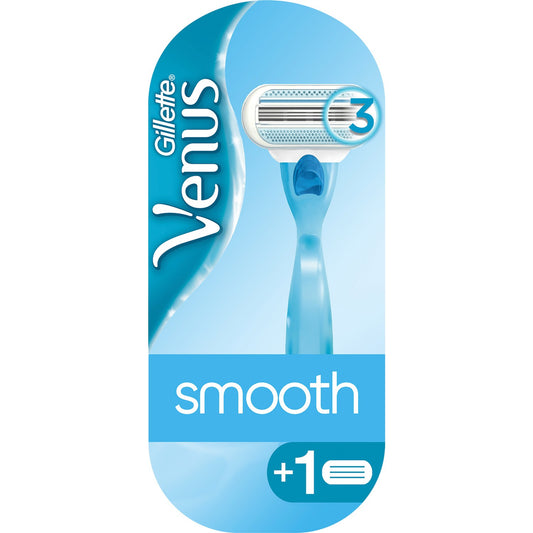 Gillette Venus Smooth Kadın Tıraş Makinesi + Yedek Başlık Ergonomik Tasarım ile Hassas Cilt İçin