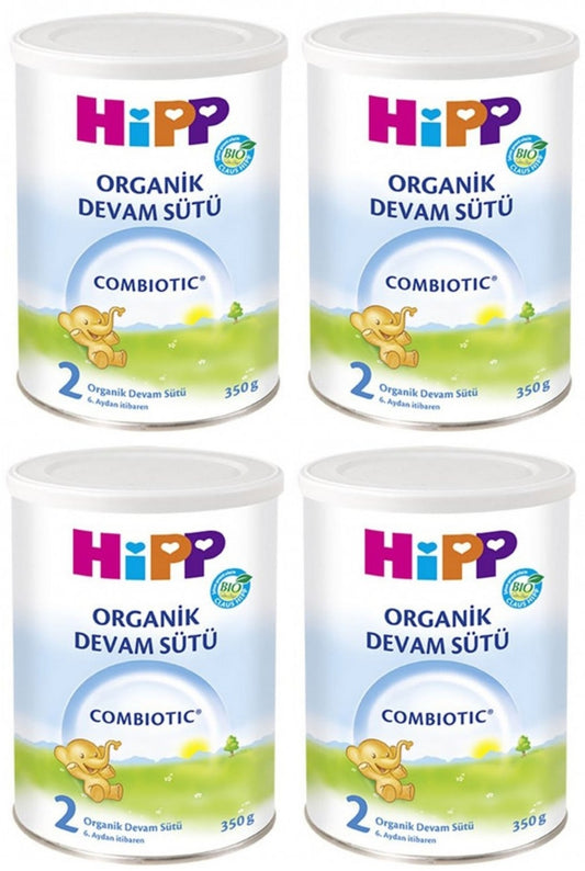Hipp Organik Combiotic Bebek Sütü 350GR No:2 (4 Lü Set)