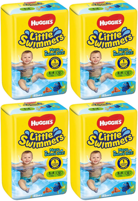 Huggıes Little Swımmers Mayo Bebek Bezi 3-4 Beden 7-15 KG 48 Adet 4Pk*12