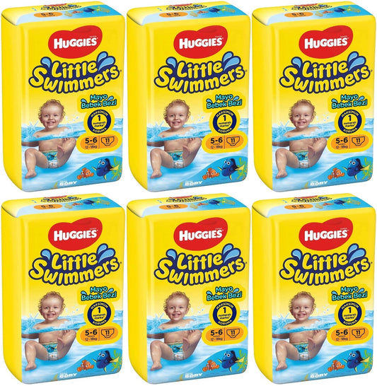Huggıes Little Swımmers Mayo Bebek Bezi 5-6 Beden 12-18 KG 66 Adet 6PK*11