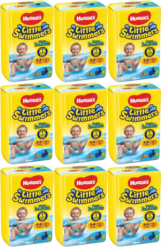 Huggıes Little Swımmers Mayo Bebek Bezi 5-6 Beden 12-18 KG 99 Adet 9PK*11