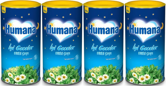 Humana İyi Geceler Çayı 200GR (Melisa Yağı İçeren Karışık Bitki İçecek Tozu) (4 Lü Set)