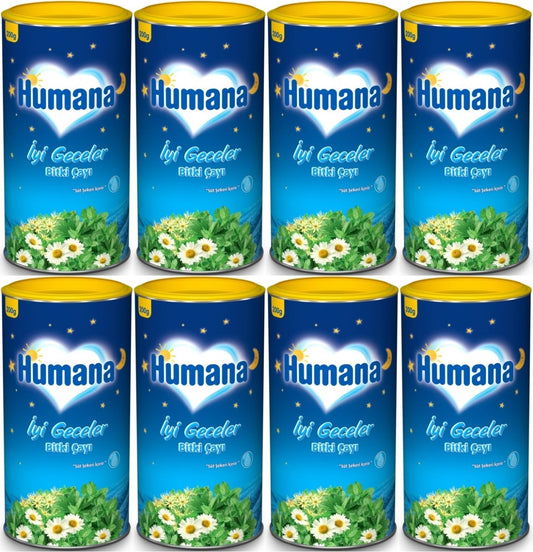 Humana İyi Geceler Çayı 200GR (Melisa Yağı İçeren Karışık Bitki İçecek Tozu) (8 Li Set)