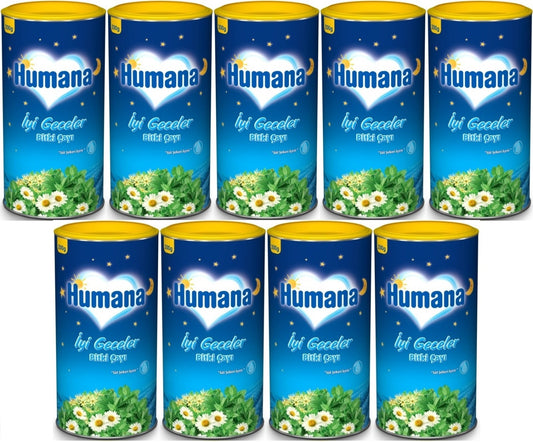Humana İyi Geceler Çayı 200GR (Melisa Yağı İçeren Karışık Bitki İçecek Tozu) (9 Lu Set)