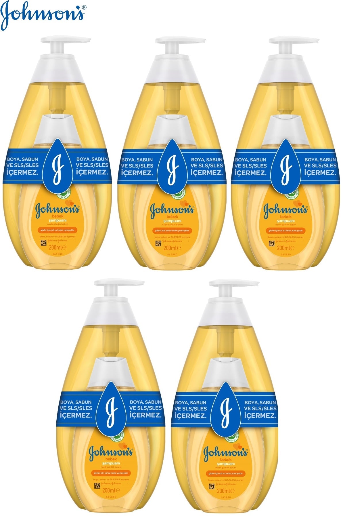 Johnsons Baby Bebek Şampuanı Klasik 750ML+200 Hediye (5 Li Set)