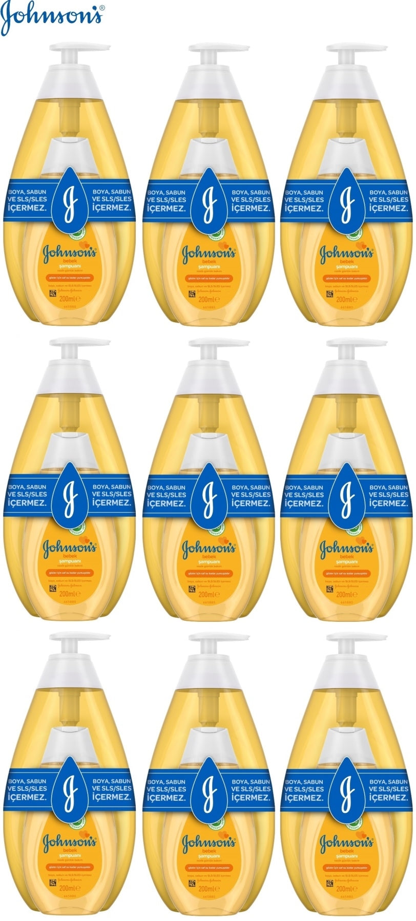 Johnsons Baby Bebek Şampuanı Klasik 750ML+200 Hediye (9 Lu Set)