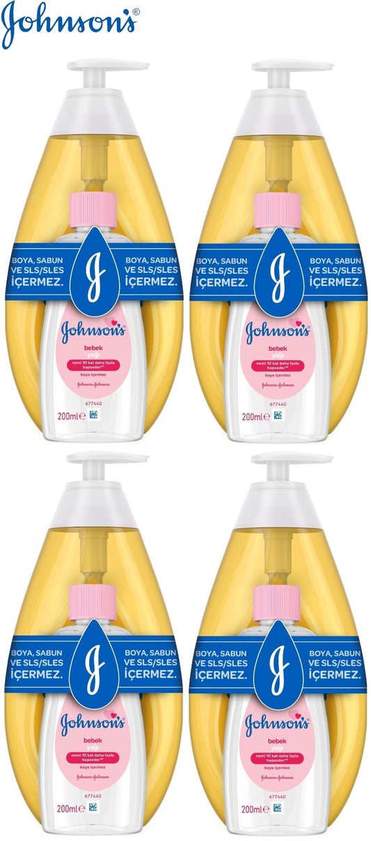 Johnsons Baby Bebek Şampuanı Klasik 750Ml+Bebek Yağı 200Ml (4 Lü Set)