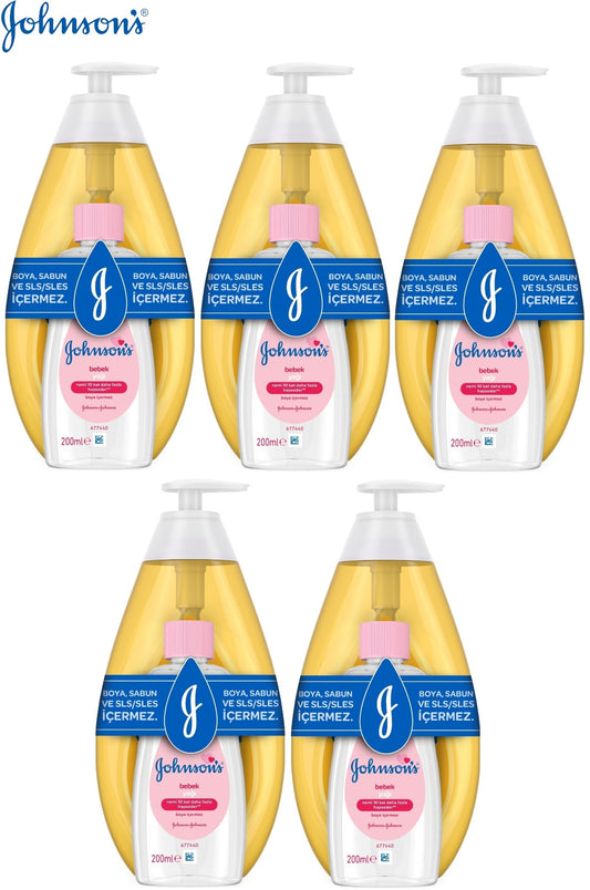 Johnsons Baby Bebek Şampuanı Klasik 750Ml+Bebek Yağı 200Ml (5 Li Set)