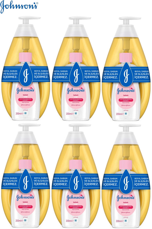 Johnsons Baby Bebek Şampuanı Klasik 750Ml+Bebek Yağı 200Ml (6 Lı Set)