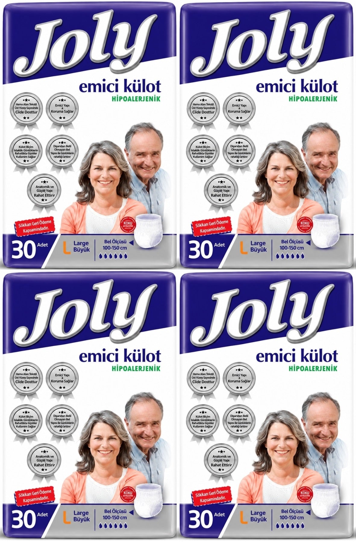 Joly Emici Külot Yetişkin Bezi L - Büyük - Large 120 Adet