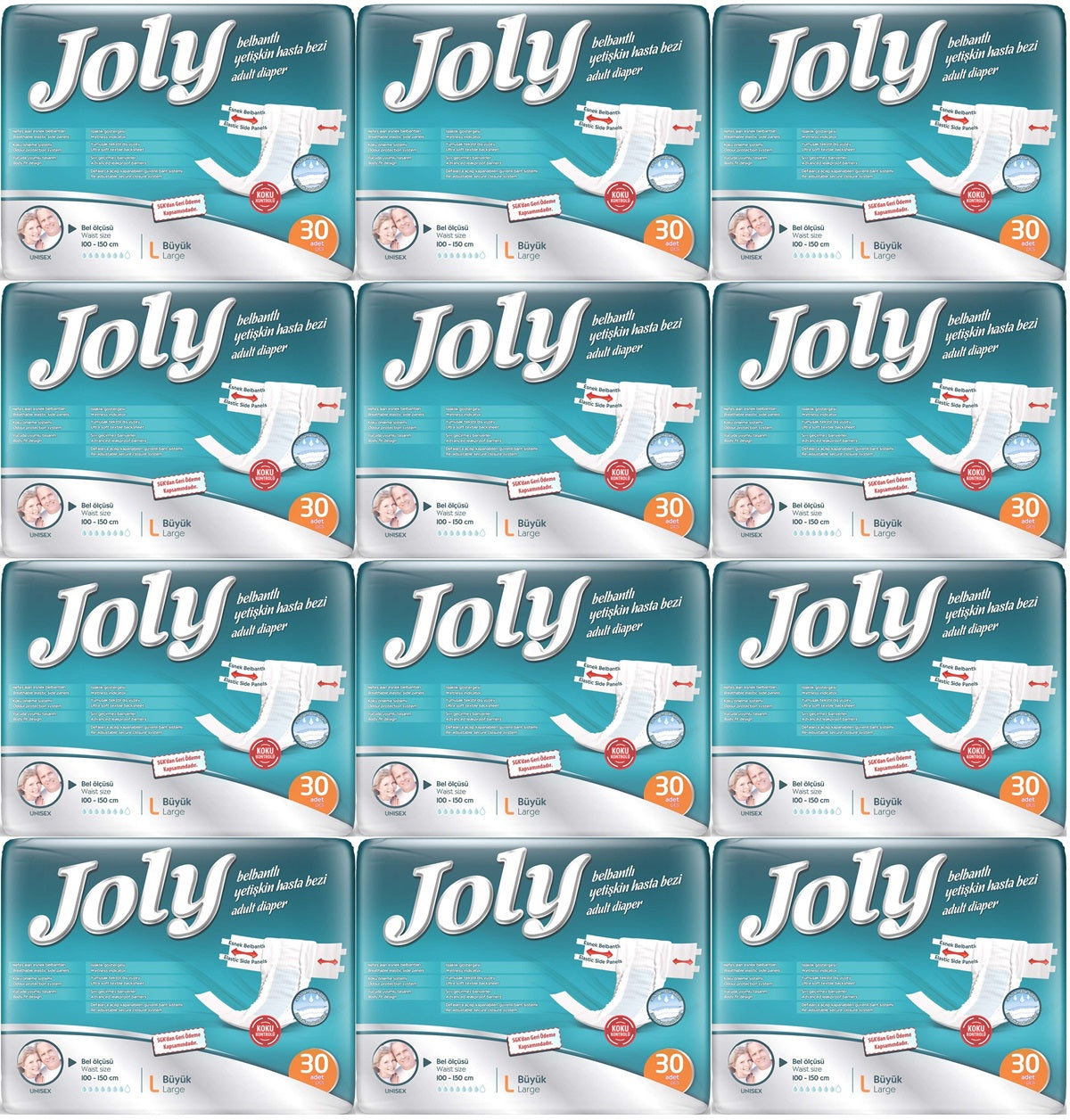 Joly Yetişkin Bezi Bel Bantlı L - Büyük - Large 360 Adet