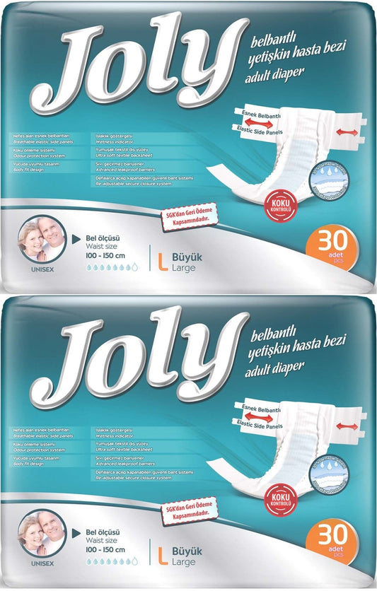 Joly Yetişkin Bezi Bel Bantlı L - Büyük - Large 60 Adet