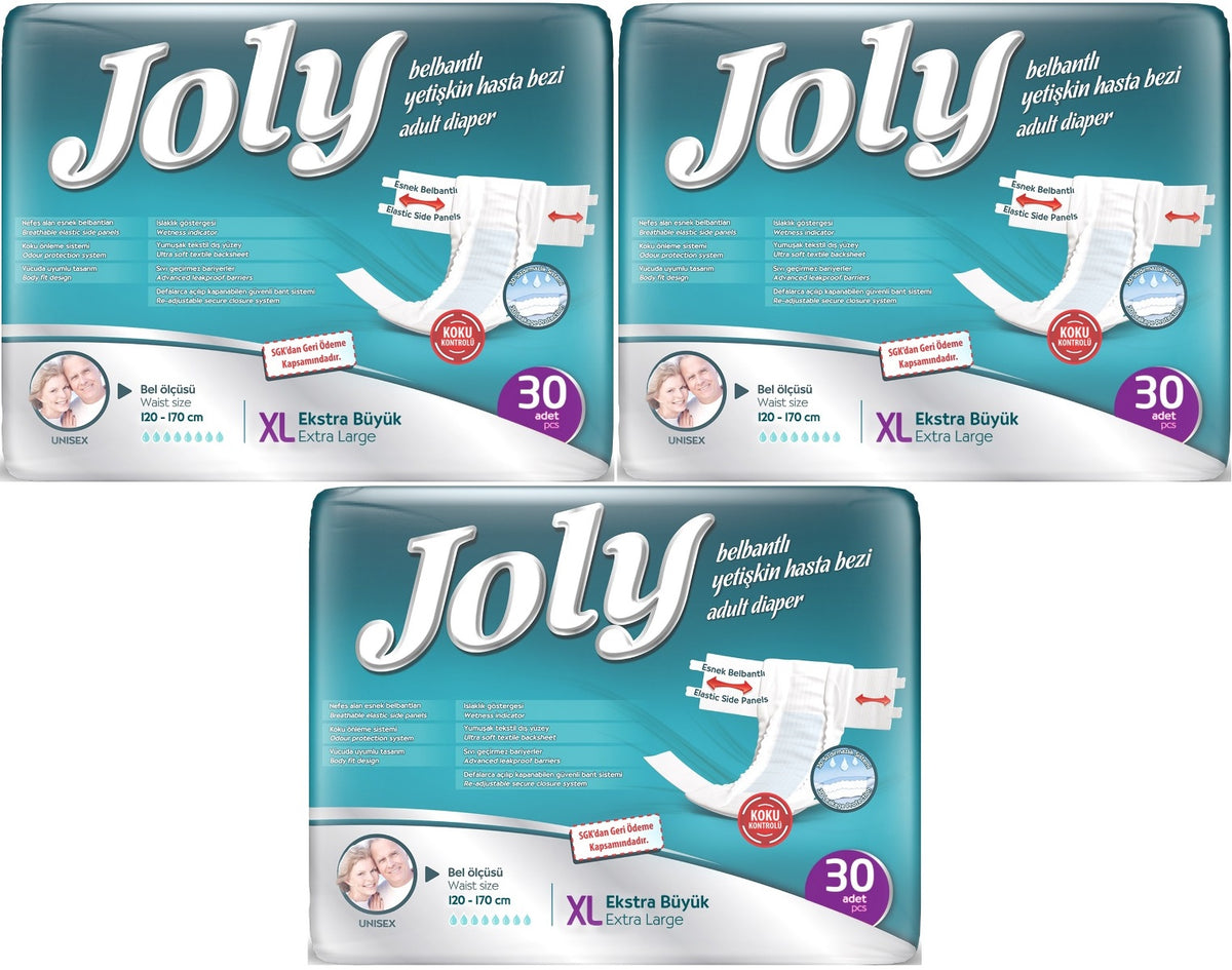 Joly Yetişkin Bezi Bel Bantlı XL - Ekstra Large - Extra Large 90 Adet