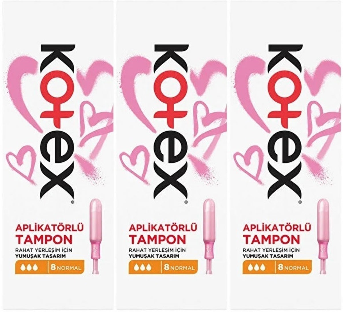 Kotex Aplikatörlü Tampon Normal 24 Lü Set (3PK*8)